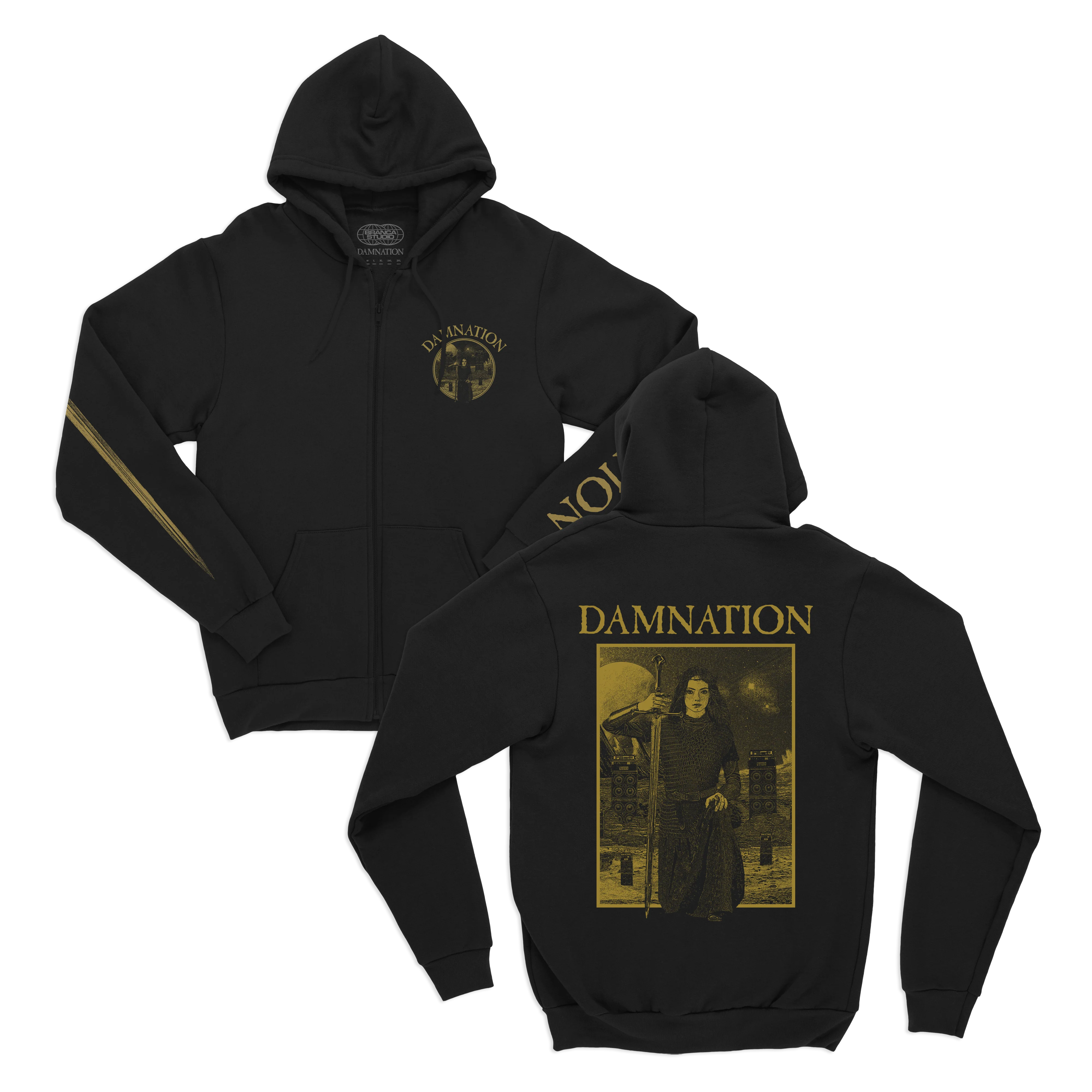 AMP GUARDIAN BLACK ZIP HOODIE