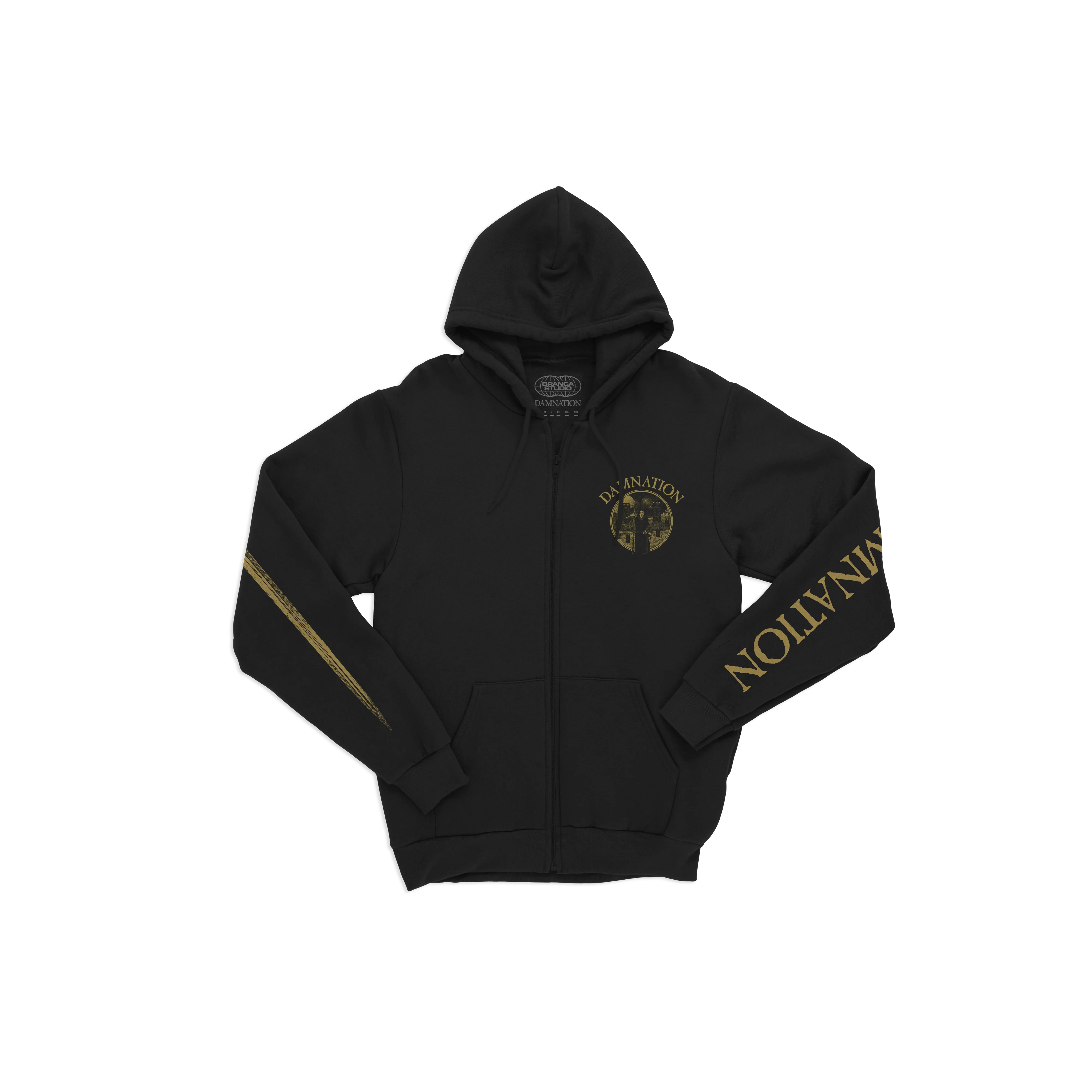 AMP GUARDIAN BLACK ZIP HOODIE - Image 2