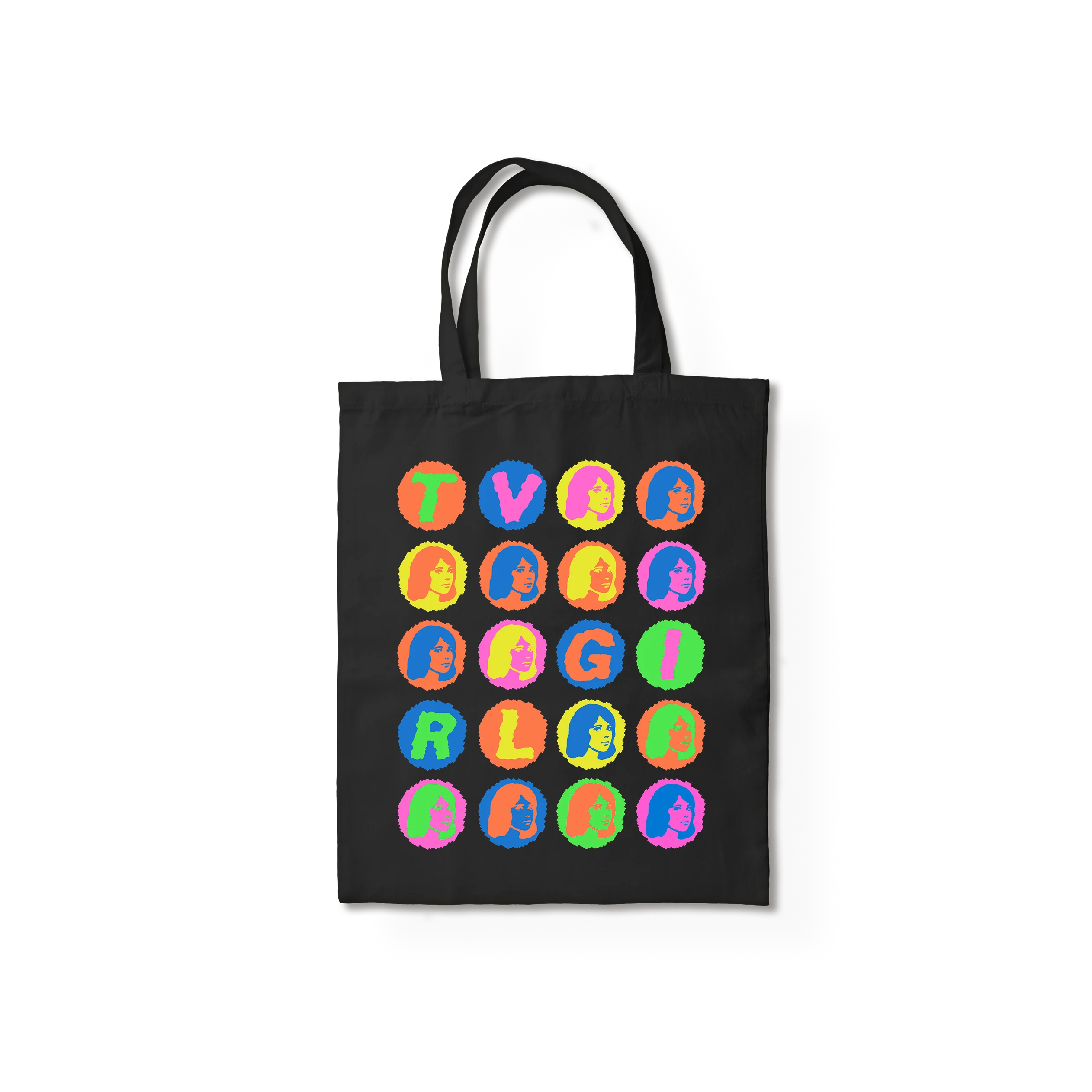 CIRCLES BLACK TOTE BAG